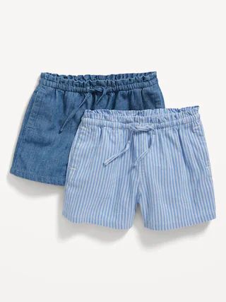 Ruffled Chambray Pull-On Shorts 2-Pack for Toddler Girls | Old Navy (US)