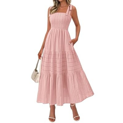 BTFBM Women's 2026 Spring Boho Spaghetti Strap Dress Casual Sleeve… | Amazon (US)