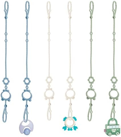 Sopkdey Toy Straps for Baby, 6pcs Adjustable Toy Holder for Stroller Accessories, Silicone Baby T... | Amazon (US)