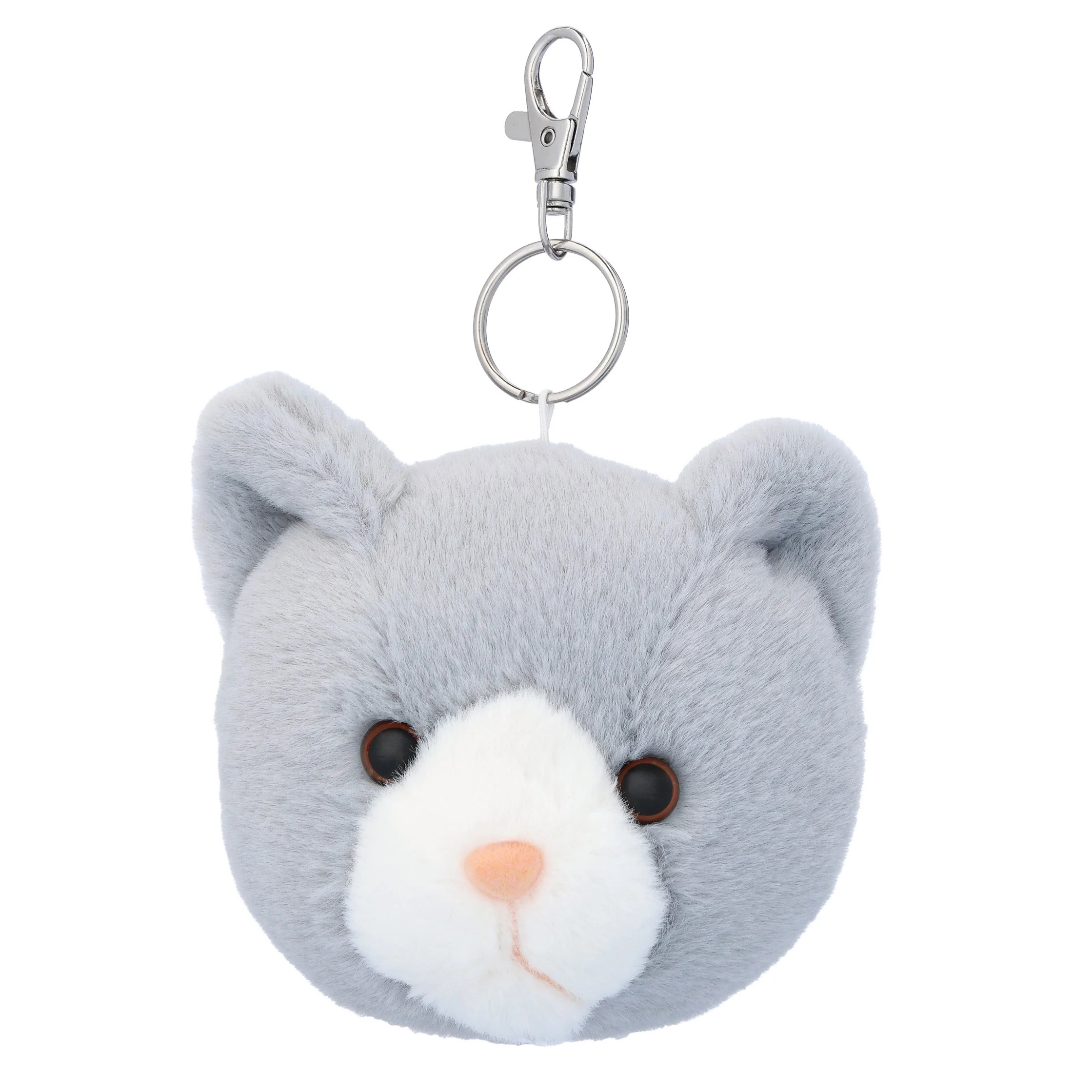 Pen+Gear Mini Plush Cat Bag Charm, Gray and White | Walmart (US)