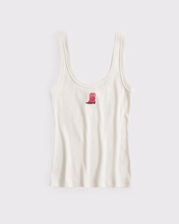 Cowboy Boots Graphic Scoopneck Tank | Abercrombie & Fitch (US)