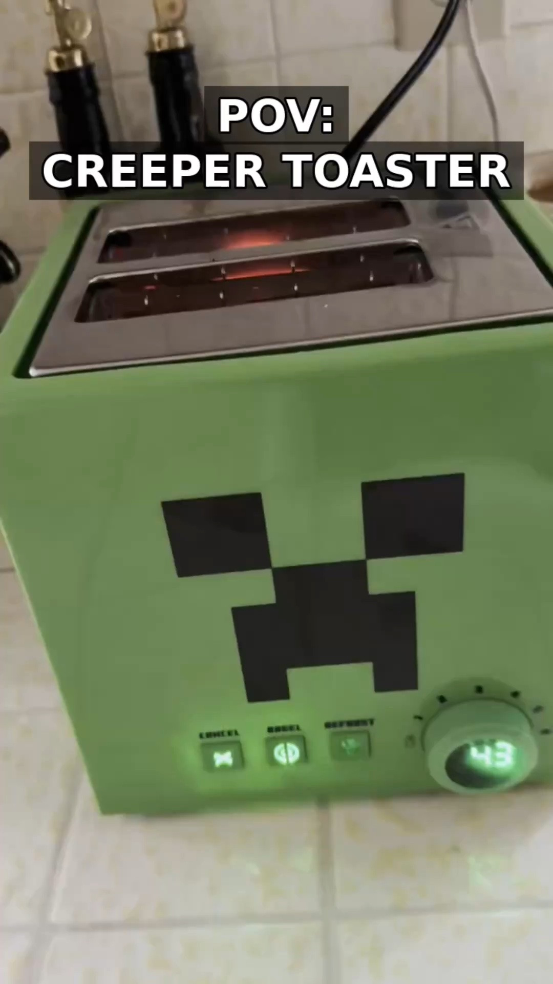 POV: your toaster is a CREEPER 💚

Calling all Minecraft lovers — this Toynk toaster has a countdown dial, bagel + defrost settings, and toasts any bread perfectly. It's the ultimate gift for gamers 🎮 grab yours before it sells out!#LTKFamily

#LTKHome #LTKKids