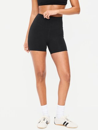 High-Waisted PowerChill Biker Shorts -- 5-inch inseam | Old Navy (US)