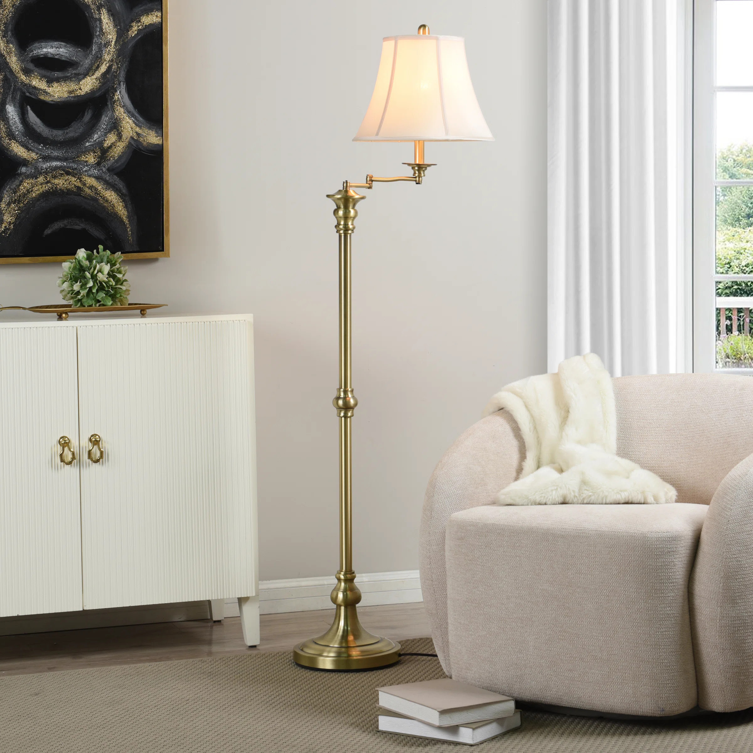 Annarae 62'' Swing Arm Floor Lamp | Wayfair North America