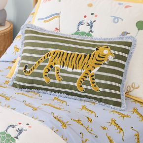 Kids Animal Striped Pillow | West Elm (US)