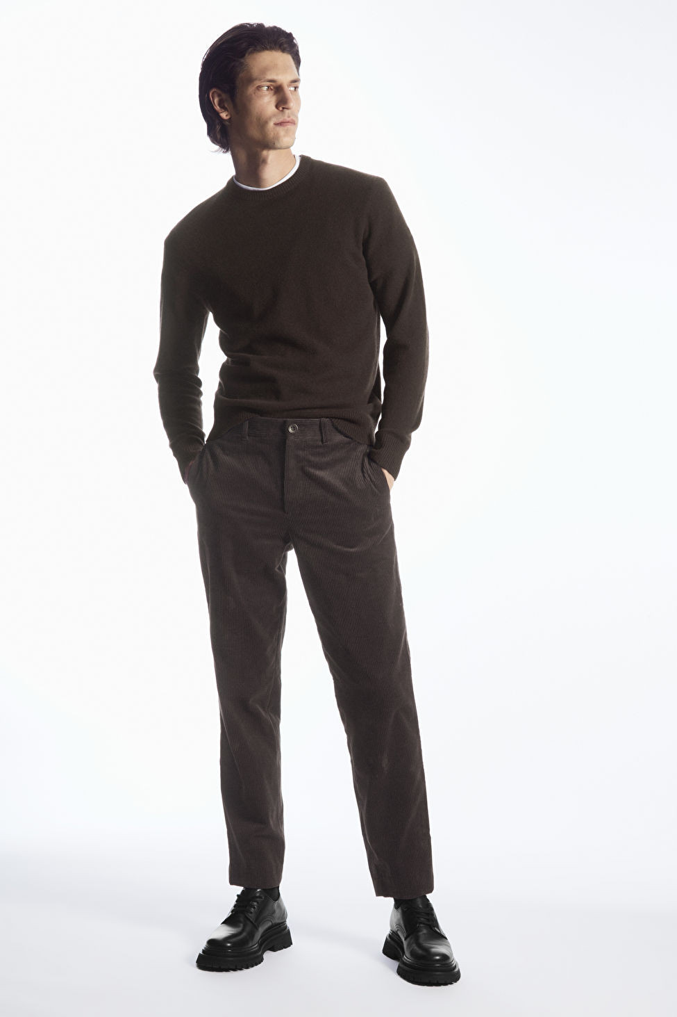 PURE CASHMERE SWEATER - DARK BROWN - Jumpers - COS | COS (US)
