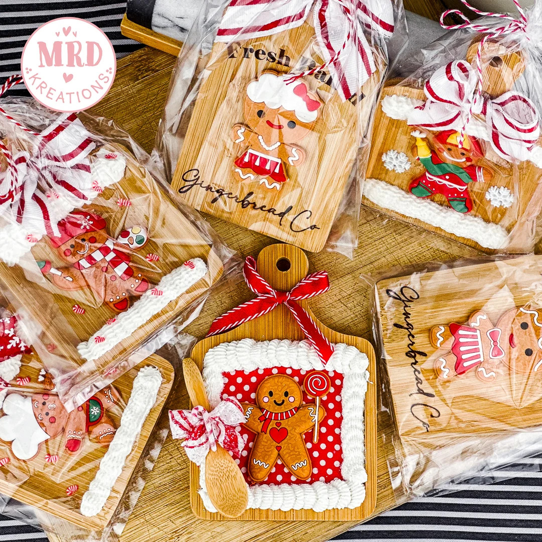 Fake Gingerbread Cutting Board Fake Bakes for Tiered Tray - Etsy | Etsy (US)