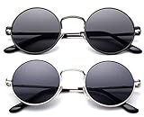 Retro Round Small 48mm Vintage Hippie Round Polaroid Sunglasses Driving Polarized Glasses Steampunk  | Amazon (US)