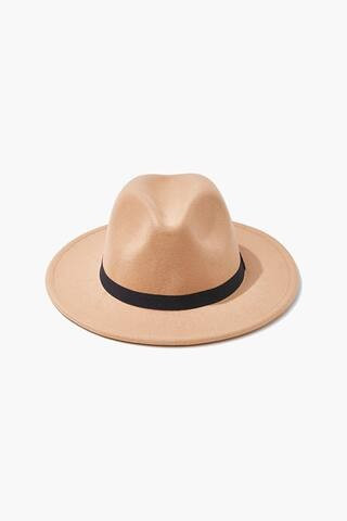 Faux Suede Ribbon-Trim Fedora | Forever 21 (US)