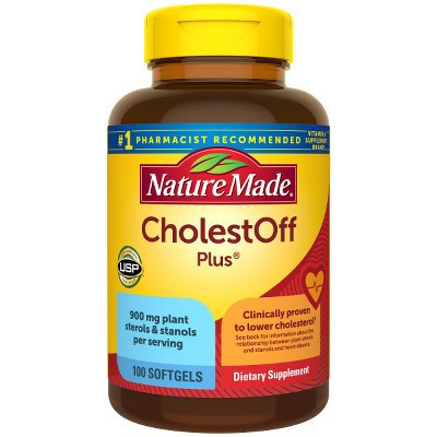 Nature Made CholestOff Plus, Dietary Supplement for Heart Health Support, 100 Softgels, 25 Day Supply | Target
