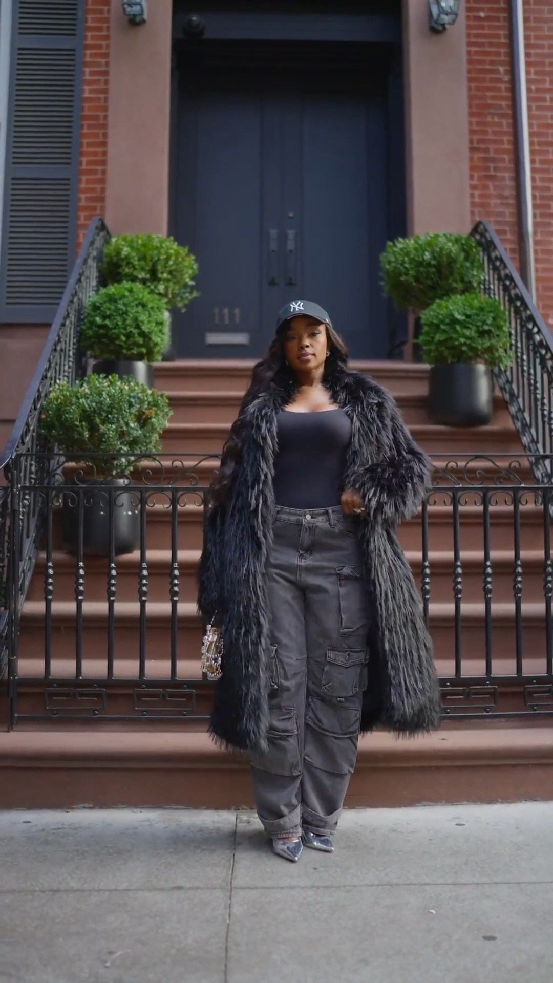 Scroll to shop!! NYC energy activated with this textured faux-fur coat, cargo denim, and a sleek black base make the perfect street-style winter uniform. 

#LTKTravel #LTKPetite #LTKootd

#LTKgrwm #LTKootd #LTKdayinmylife