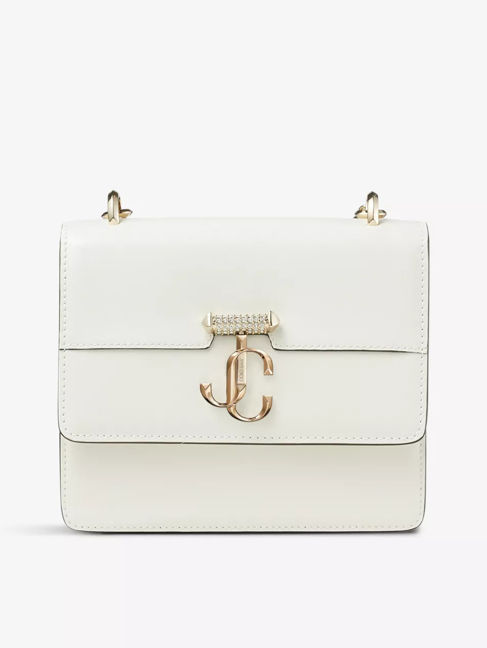 Avenue Quad extra-small pearl-embellished strap leather cross-body bag | Selfridges