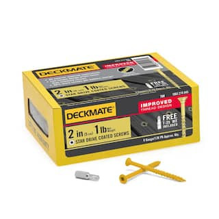 DECKMATE #8 x 2 in. Tan Star Flat-Head Wood Deck Screws (1lb. / 126-Piece) 115978 - The Home Depo... | The Home Depot