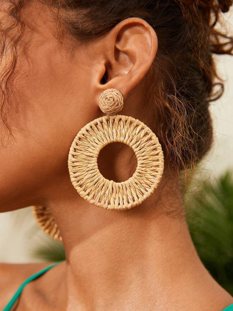 Travachic Women's Simple Round Hoop Casual Earrings Suitable For Traveling | SHEIN