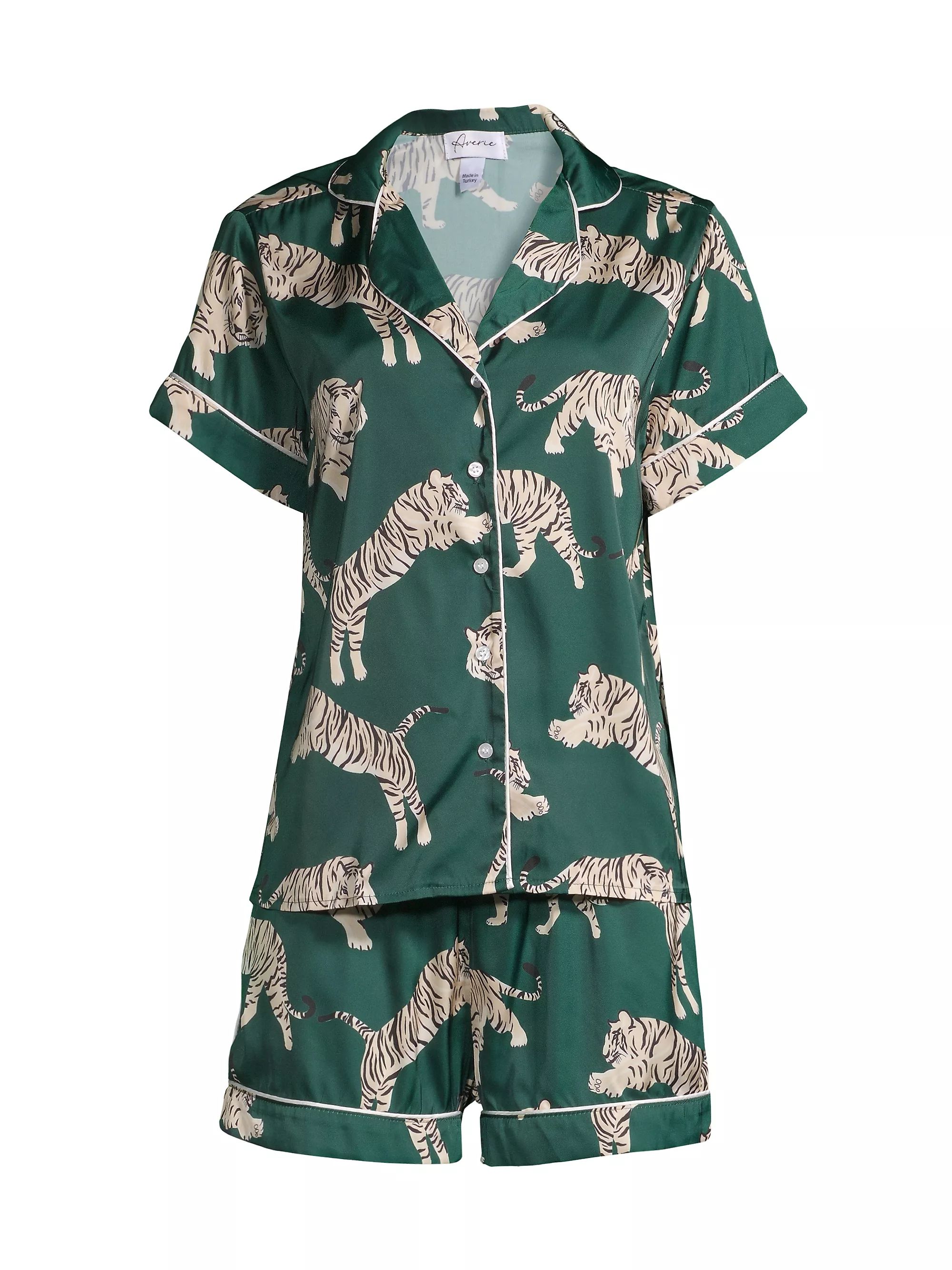Two-Piece Tiger Print Shorts Pajama Set | Saks Fifth Avenue