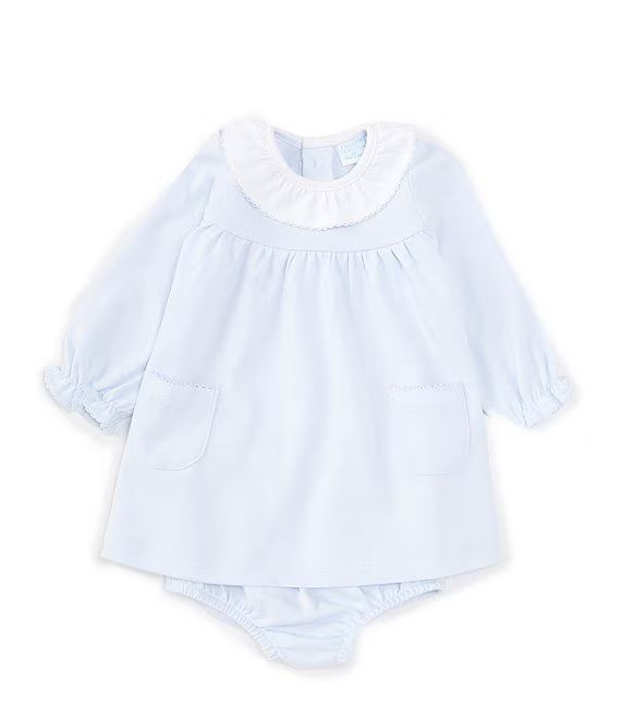 Baby Girls 3-24 Months Ruffle Round Neck Long Sleeve Solid Knit Dress | Dillard's