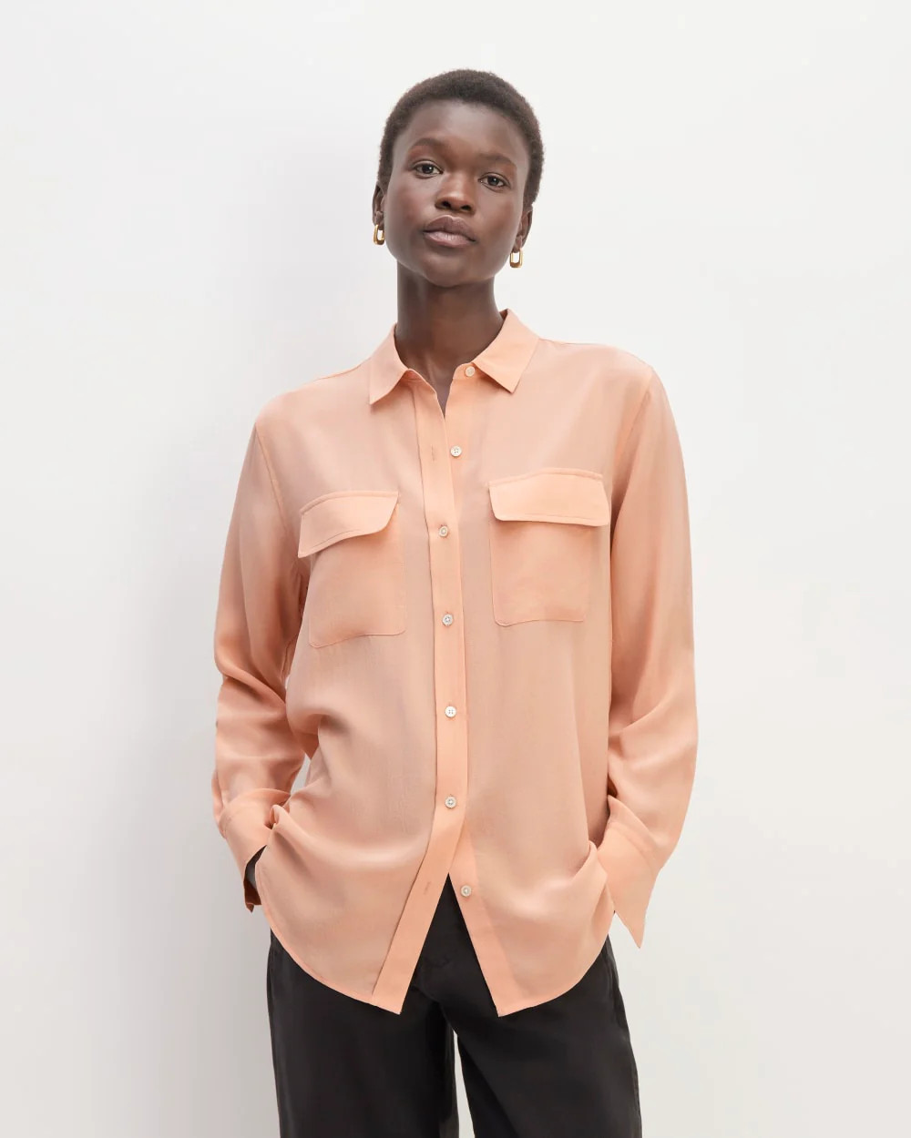 The Utility Shirt in Washable Silk | Blush Pink | Everlane