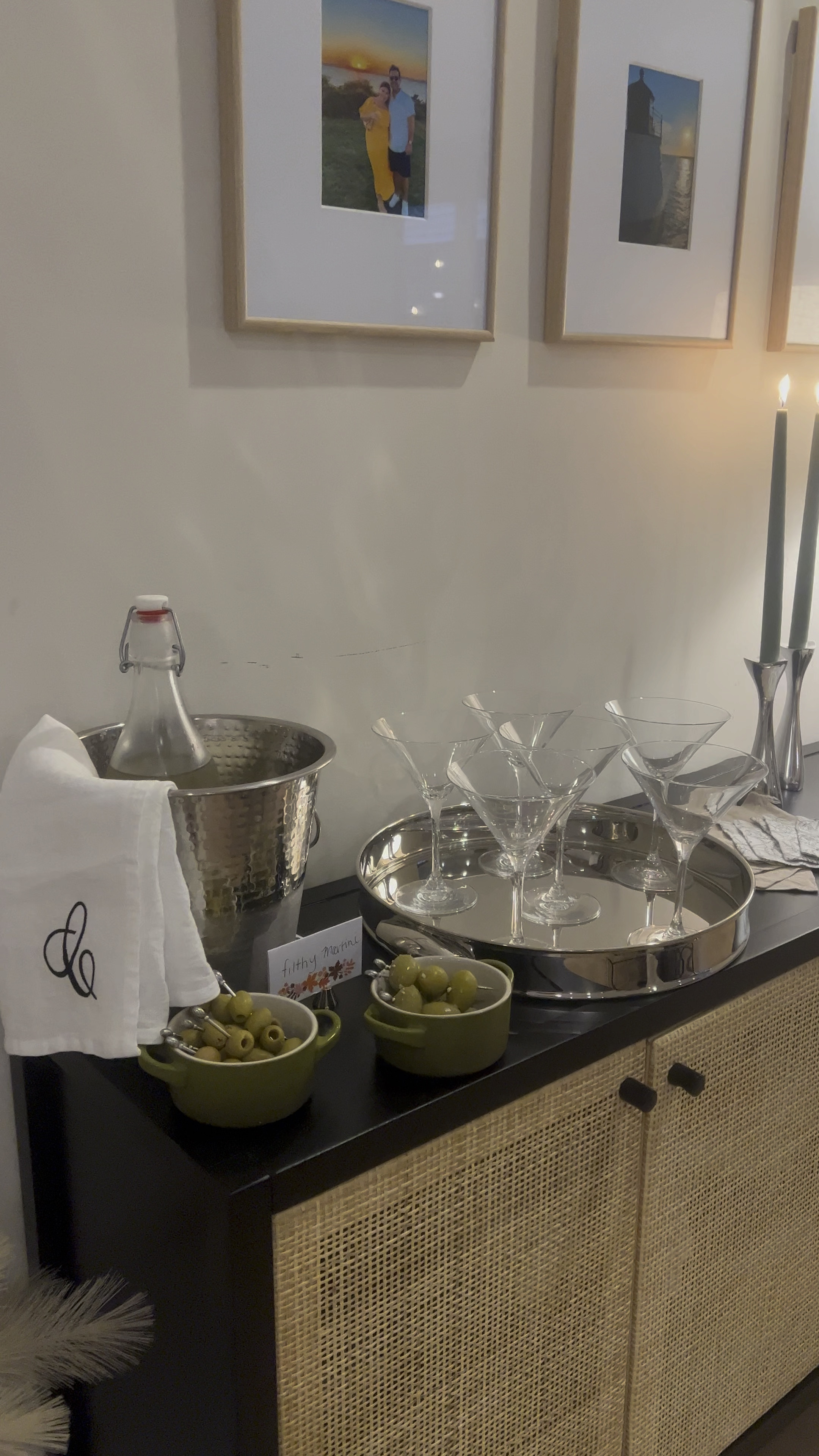 dirty martini bar station 

#LTKSeasonal #LTKHome