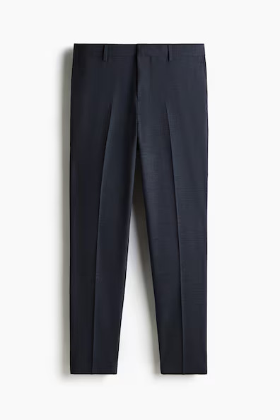 H & M - Slim-Fit Suit Pants - Navy Blue | H&M (US + CA)