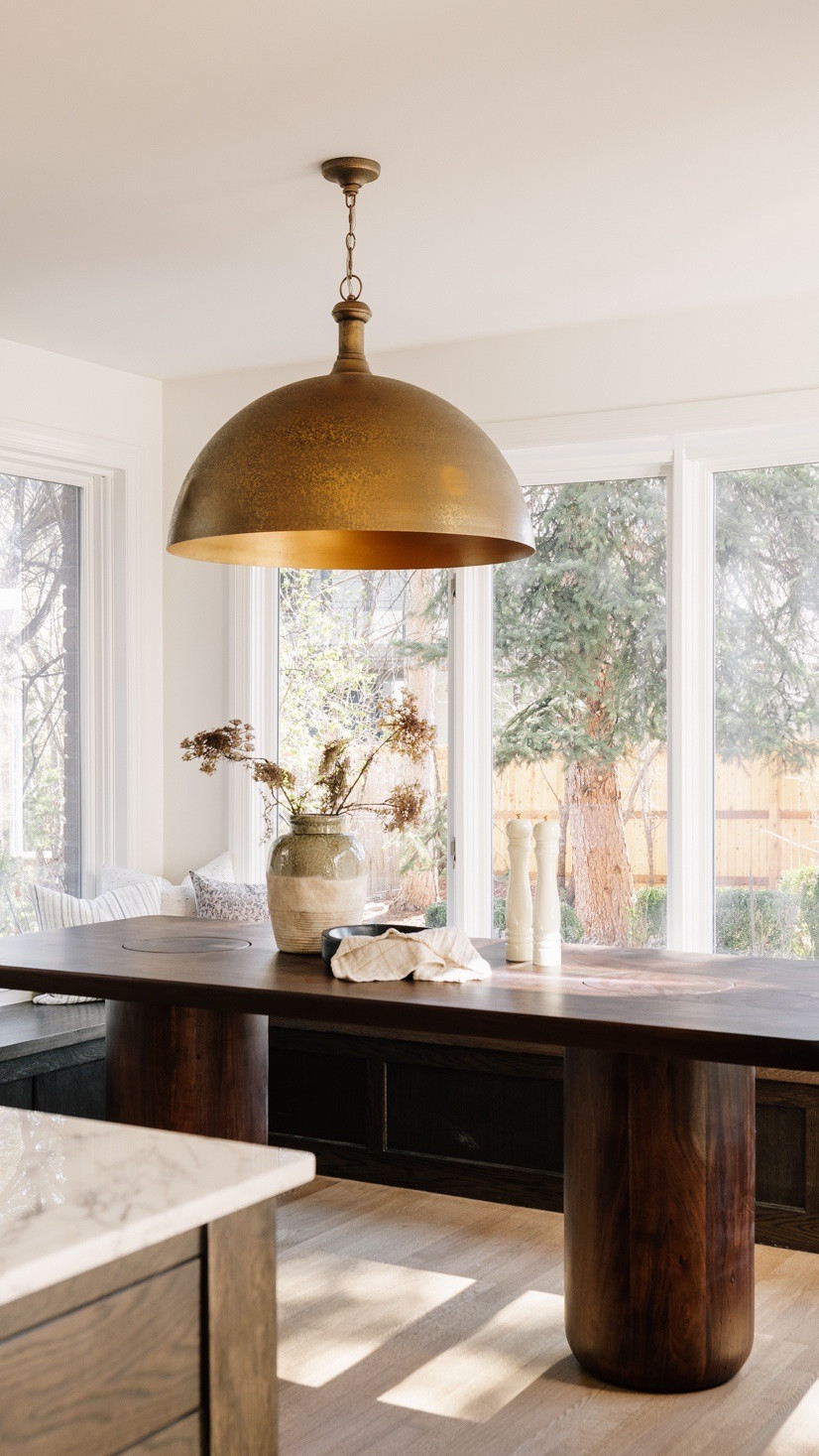 We transformed this living and kitchen area into one connected, elevated space that feels open, warm, and easy to live in.

Kitchen, living room, remodel, staging, pendant, chandelier, bar stools, sofa, living room rug, McGee and co, amber interiors

#LTKHome