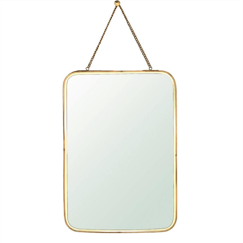 HomeRoots 0.25 in. x 14 in. Classic Rectangle Framed Gold Vanity Mirror | The Home Depot