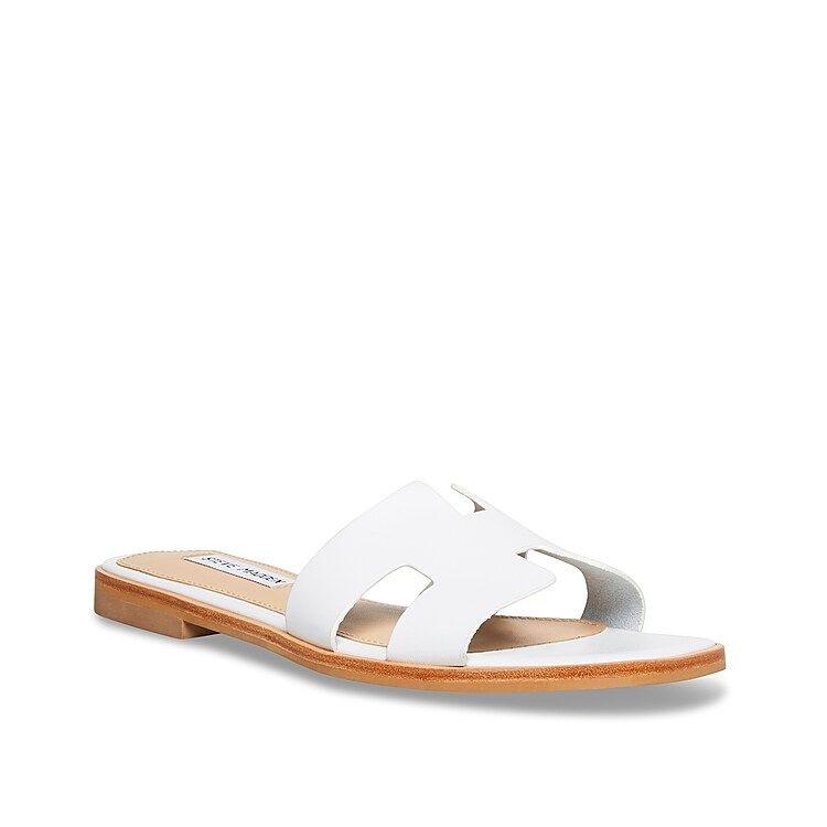 Steve Madden Hawthorne Sandal - Women's - White - Flat Slide | DSW