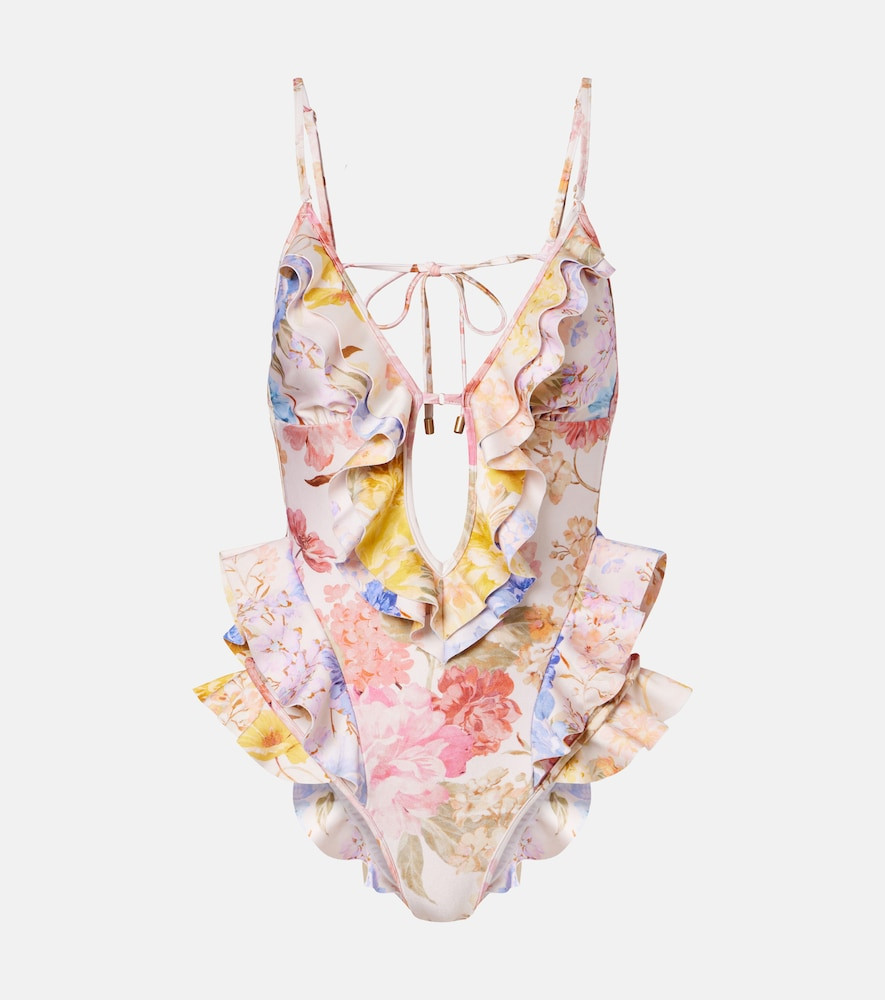 Zimmermann Como floral ruffled swimsuit | Mytheresa (US/CA)