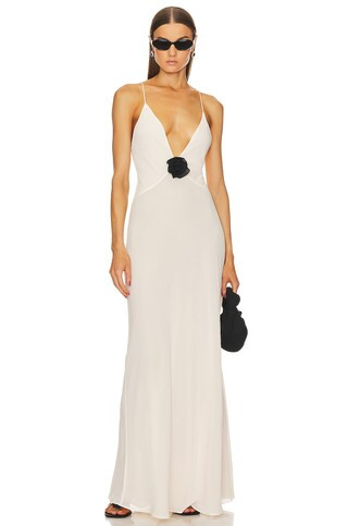Sheer Deep V Long Slip Dress
                    
                    Helsa | Revolve Clothing (Global)