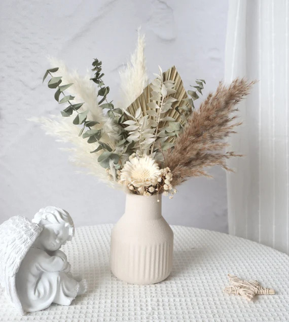 Palm leaf bouquet,Dried flower bouquet,Pampas Grass bouquet,Natural flower decor,Flower Arrangeme... | Etsy (US)