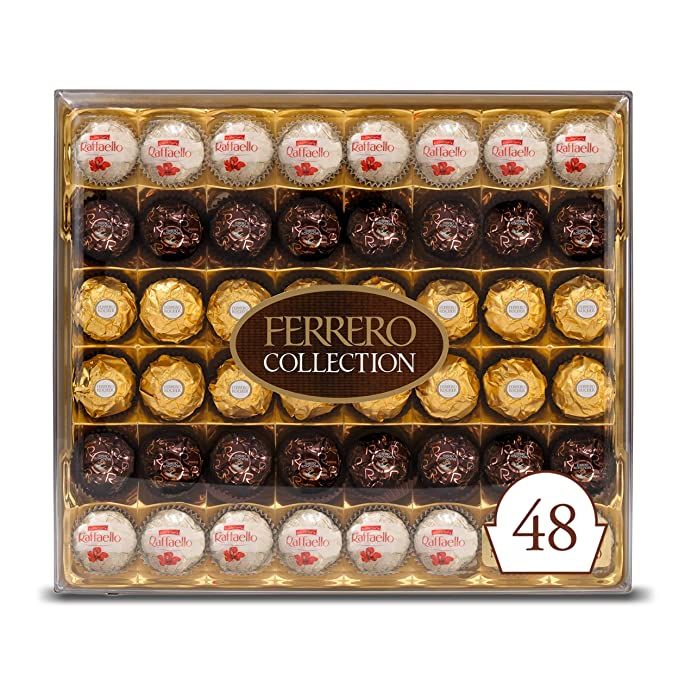 Ferrero Rocher Collection, Fine Hazelnut Milk Chocolates, 48 Count, Assorted Coconut Candy and Ch... | Amazon (US)