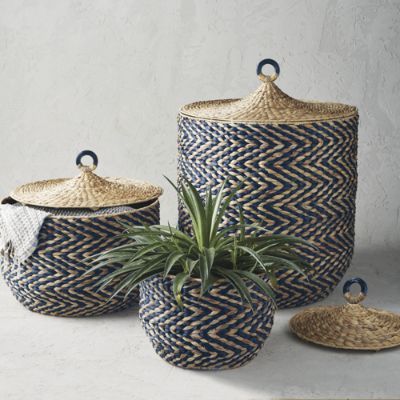 Zelda Lidded Baskets | Frontgate