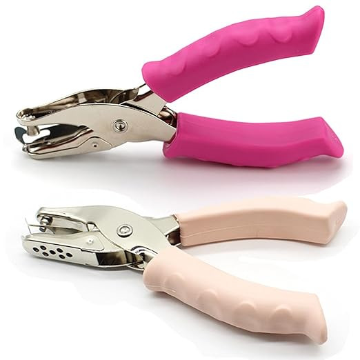 Single Hole Punch 1/4" and 1/8", 2 Pack Small Hole Puncher for Crafts, One Hole Paper Punch with ... | Amazon (US)