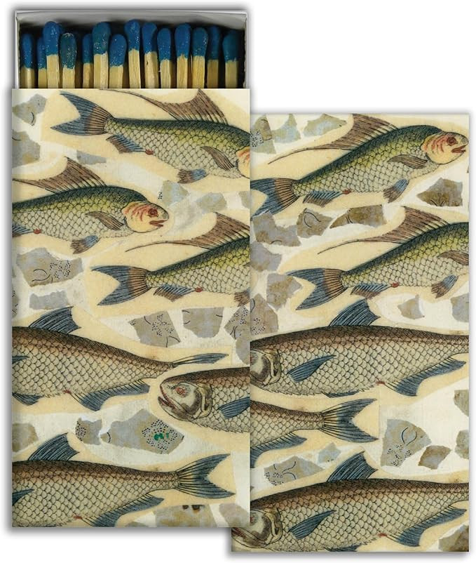 Generic Fish School Decorative Matchbox with Wooden Matches - Great for Lighting Candles, Firepla... | Amazon (US)
