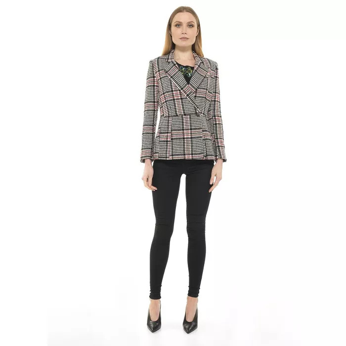 Alexia Admor Penelope Plaid Two Button Blazer | Target