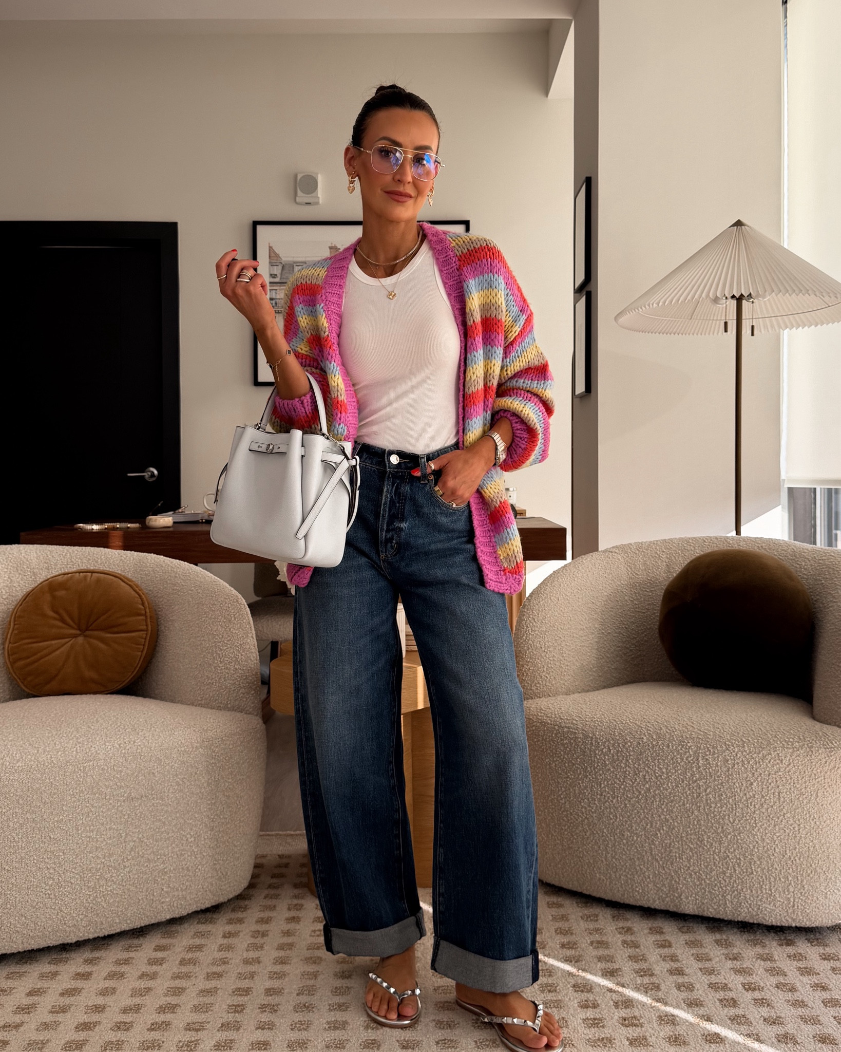 I can never say no to a barrel jean! The versatile turn-up hem can be worn rolled up or rolled down, it has a soft hand feel and nice draped shape.
This fabric will mold to your body after several wears and washes - size 25 - also wanted to brighten your day with this cute colorful cardi! So soft!! 

#LTKValentine #LTKootd #LTKSeasonal