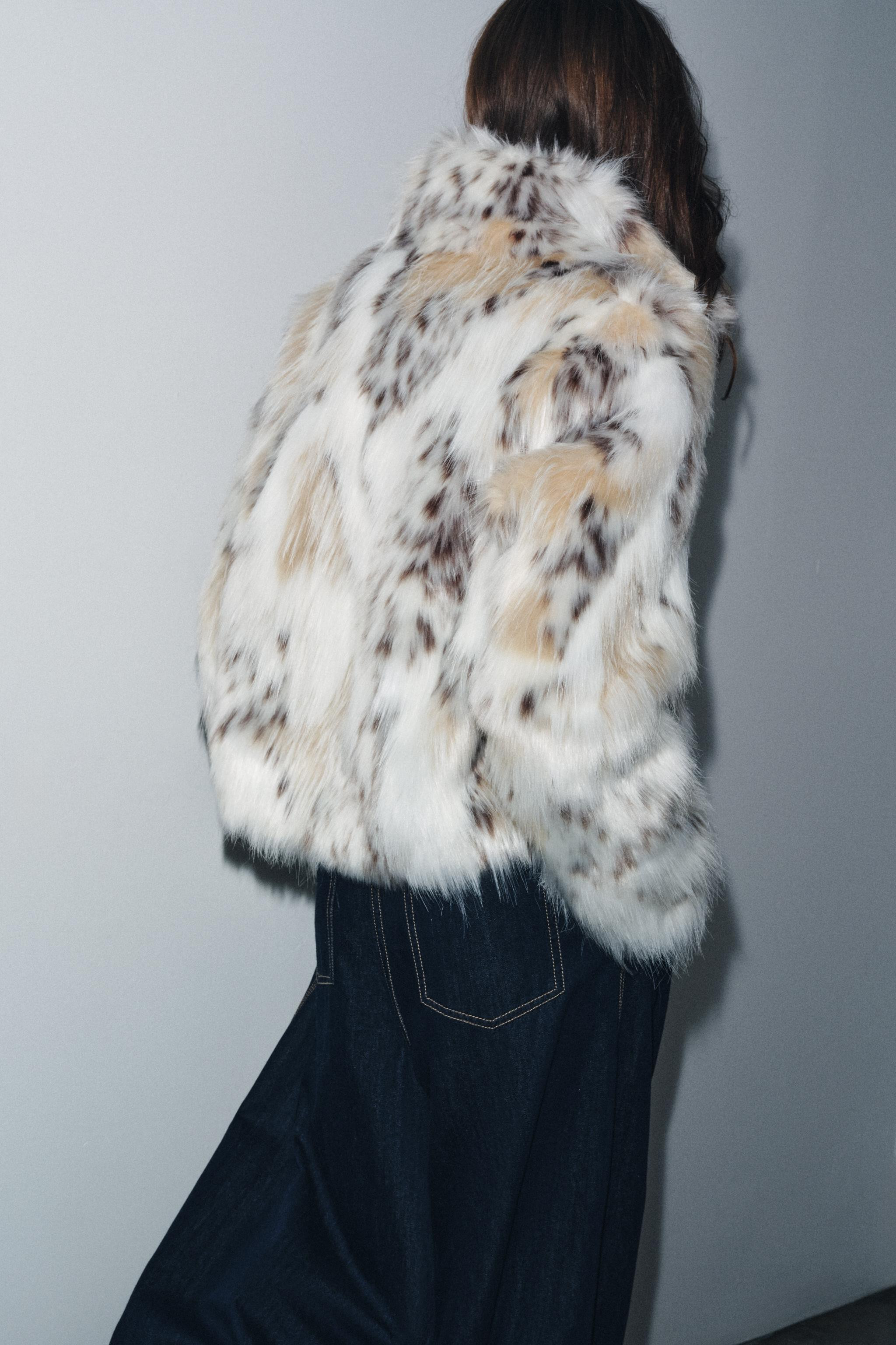 ZW COLLECTION FAUX FUR SHORT COAT | Zara US