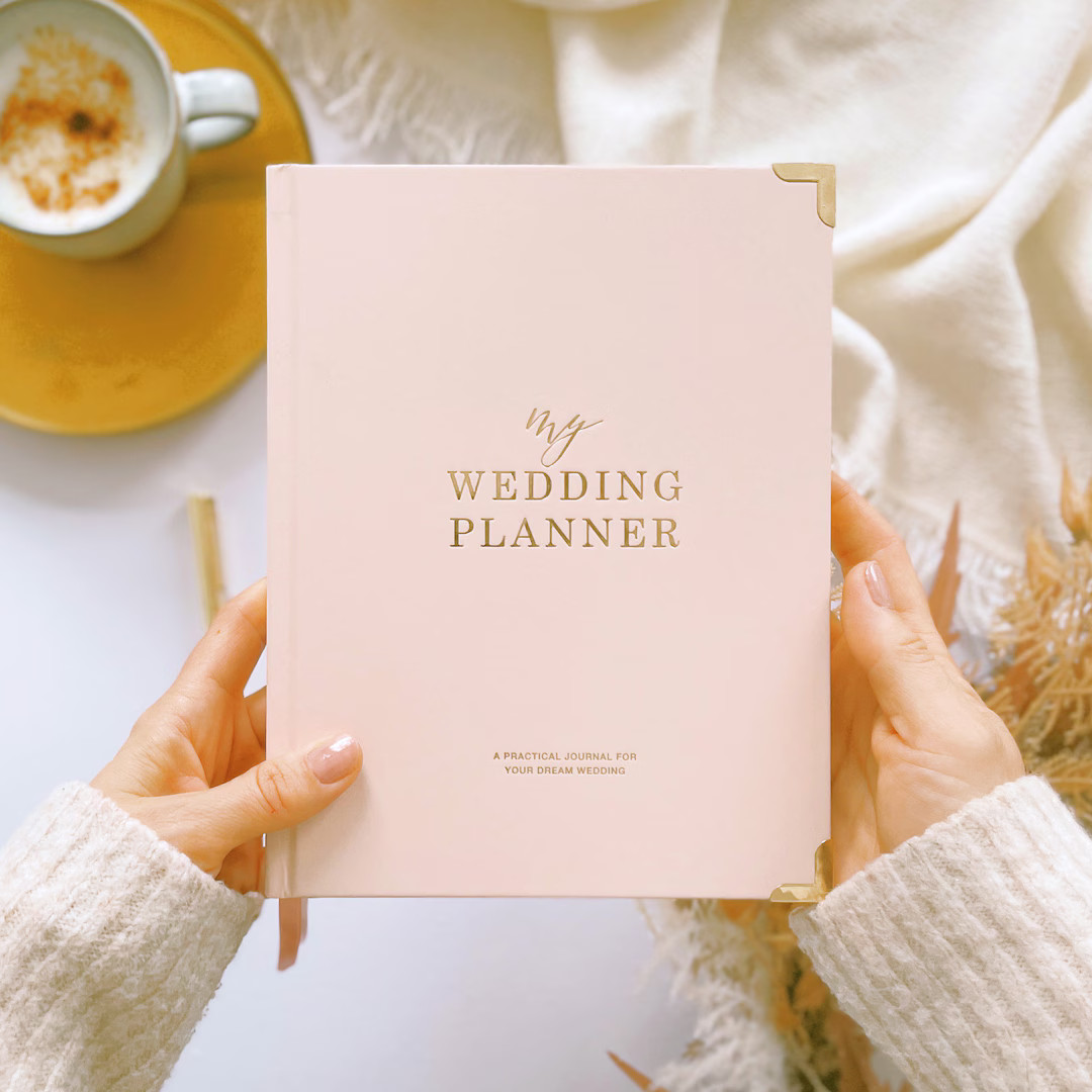 NEW - Luxury Blush and Gold Foil Wedding Planner Book - Engagement Gift, Notebook, Gift for Bride... | Etsy (US)