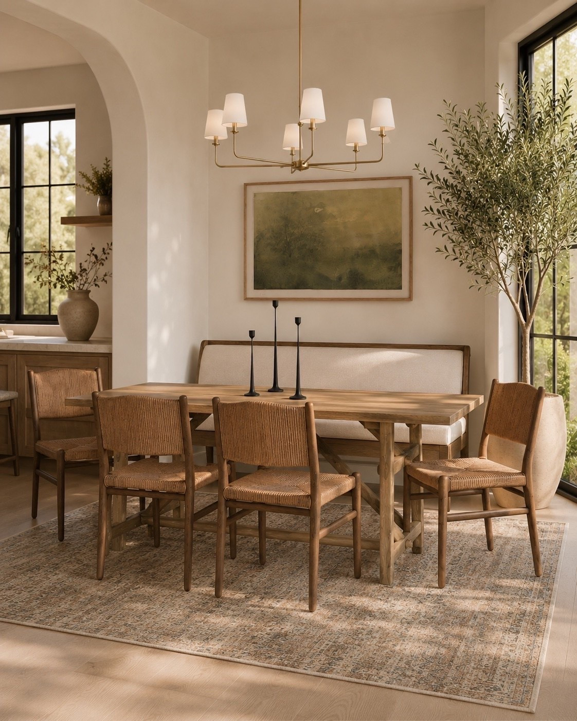I love a more casual yet still elevated kitchen dining spot! It’s functional and practical for a family, and this inspiration is beyond beautiful. Love the bench style seat against the wall for dimension and variation, but also more seating!

#LTKHome #LTKSaleAlert