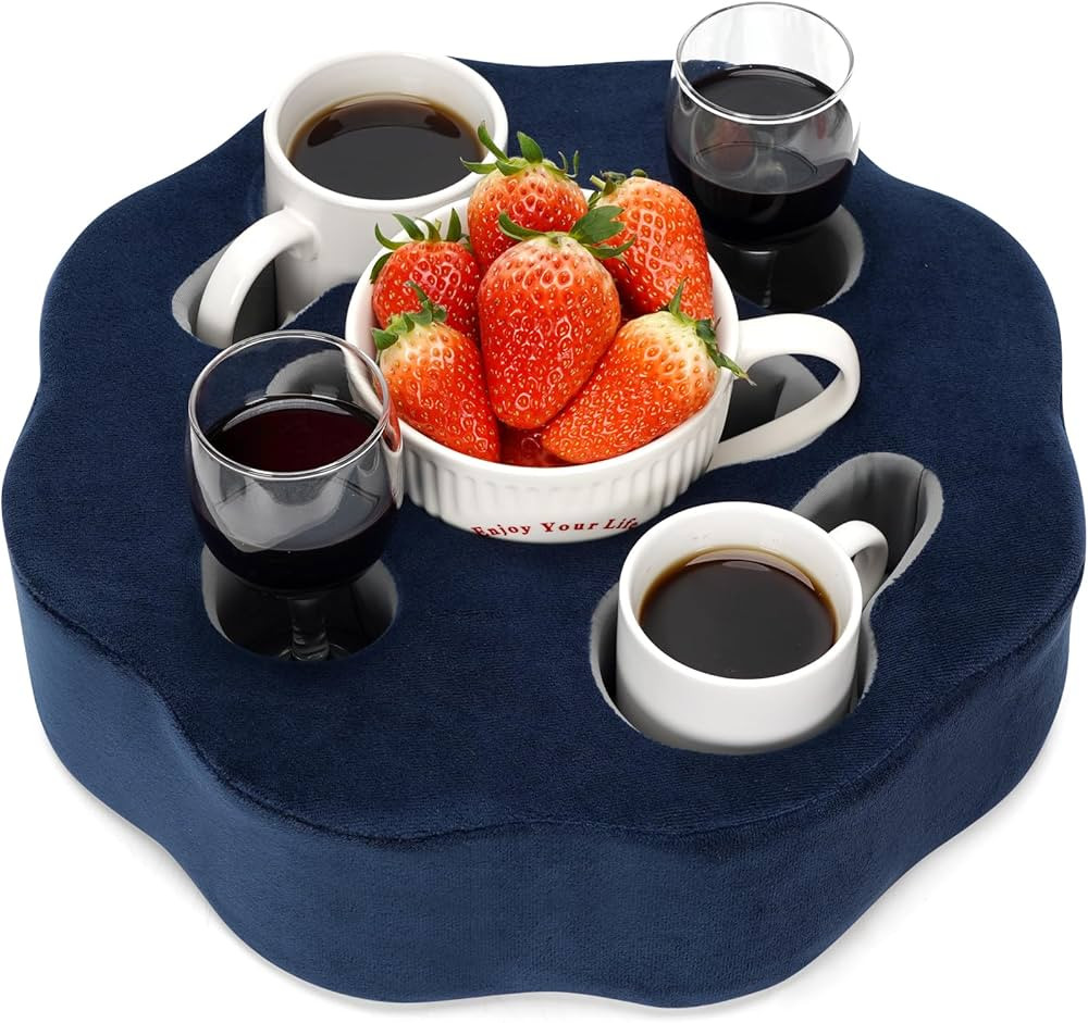 Couch Cup Holder-Sofa Cup Holder Pillow for Bed, Rv, Tv, Car, Man Cave, Backseat |Remote, Drinks,... | Amazon (US)