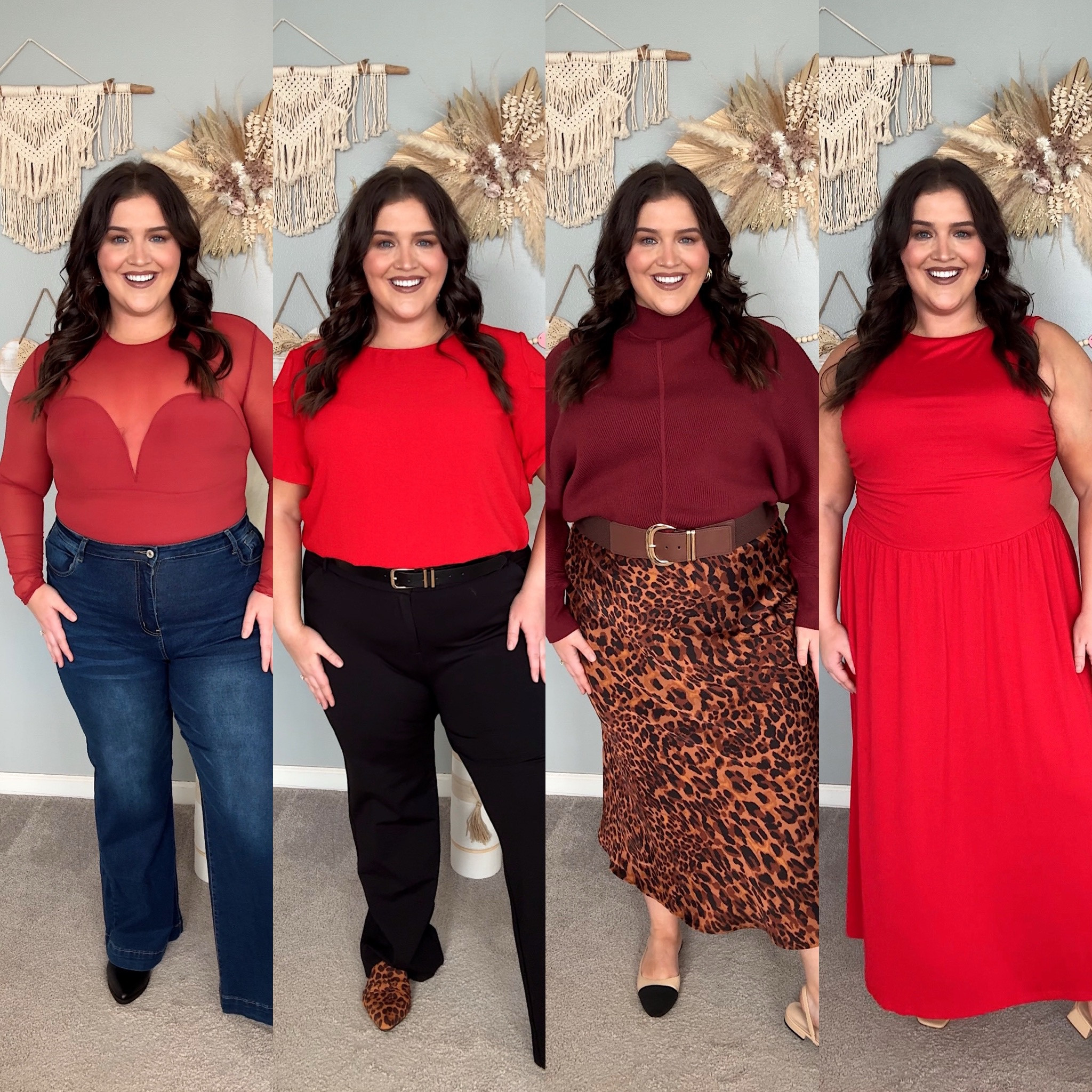 Amazon Valentine’s Day outfit inspo as a size 18 ❣️ Love these red outfits for date night, office workwear, everyday or a dressed up dinner! 
Wearing a size a XXL + 16 in jeans 

#LTKStyleTip #LTKPlusSize #LTKFindsUnder50