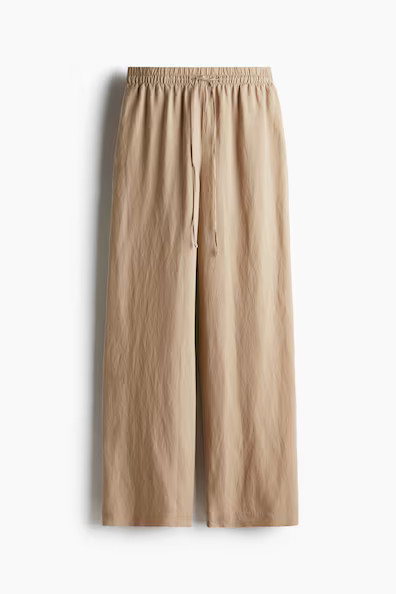 H & M - Hose aus Leinenmix - Beige - Damen | H&M (DE, AT, CH, NL, FI)