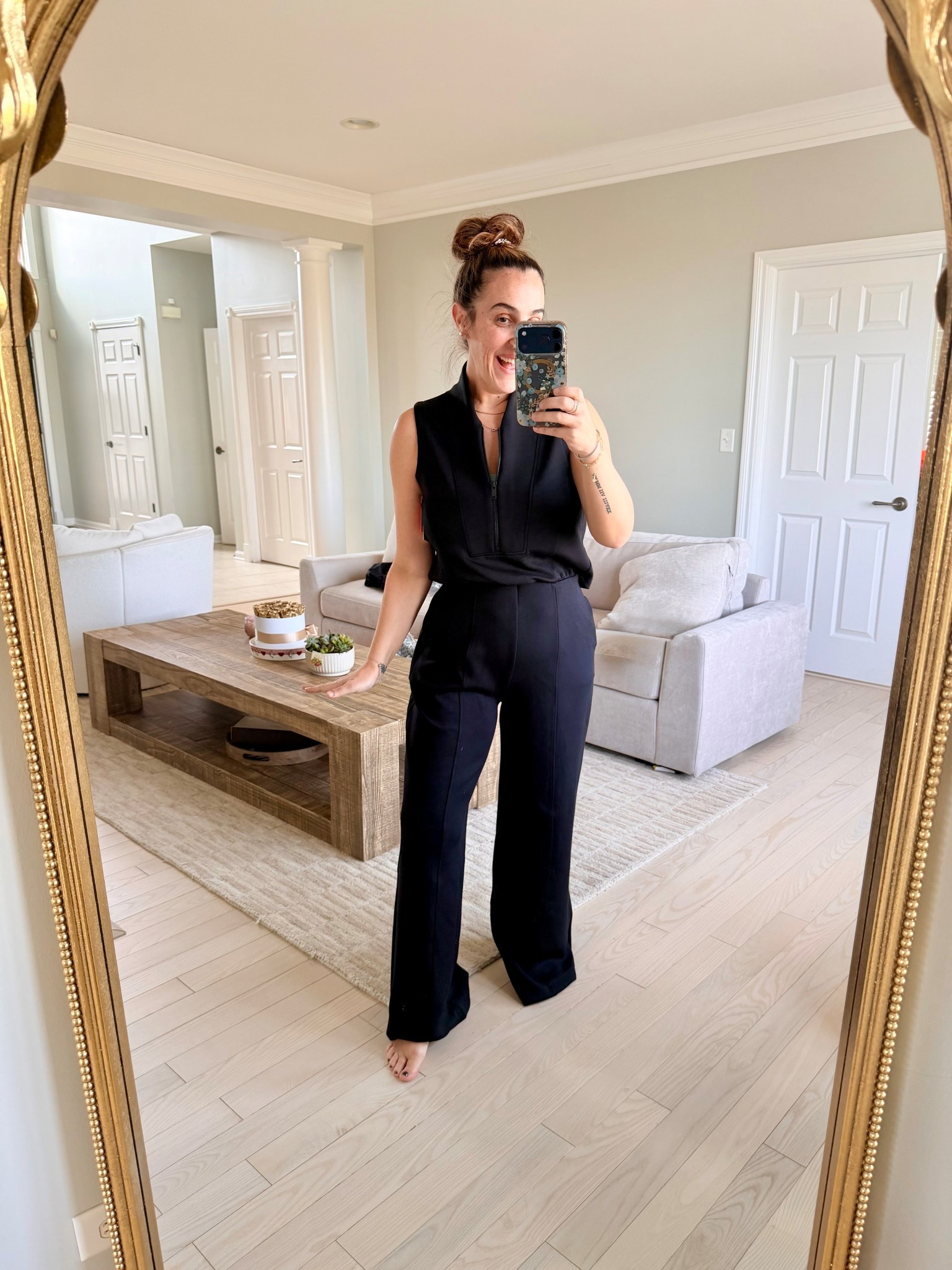 Absolutely in love with this jumpsuit! Mine is the @Spanx version but I did find another one similar! I’m wearing a medium In Regular length.

#LTKmomlife #LTKOver40 #LTKSeasonal