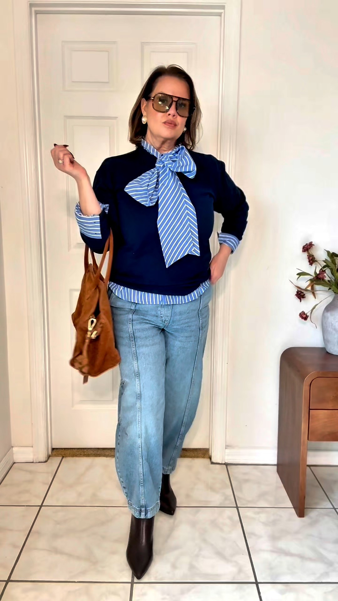 Is this outfit designer? No? It’s just Walmart! ❤️

Sizing and fit details: 
Shirt Med (fits tts) 
Sweatshirt Small (oversized, so I sized down) 
Jeans Large (rigid denim) 

#LTKMidsize #LTKOver40 #LTKootd