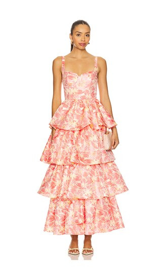 Francesca Maxi Dress in Pink & Yellow Floral | Revolve Clothing (Global)