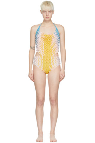 Multicolor Sunrise One-Piece Swimsuit | SSENSE