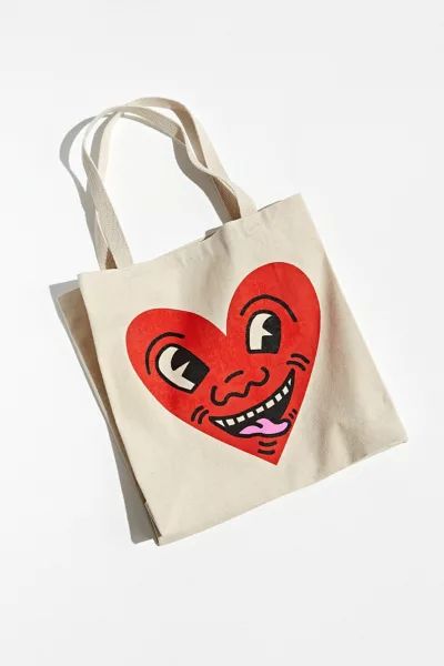 Keith Haring Big Heart Tote Bag | Urban Outfitters (US and RoW)