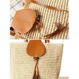 Summer Straw Shoulder Bags for Women Large Woven Tote Purse Casual Beach Vacation Top Handle Hand... | Walmart (US)