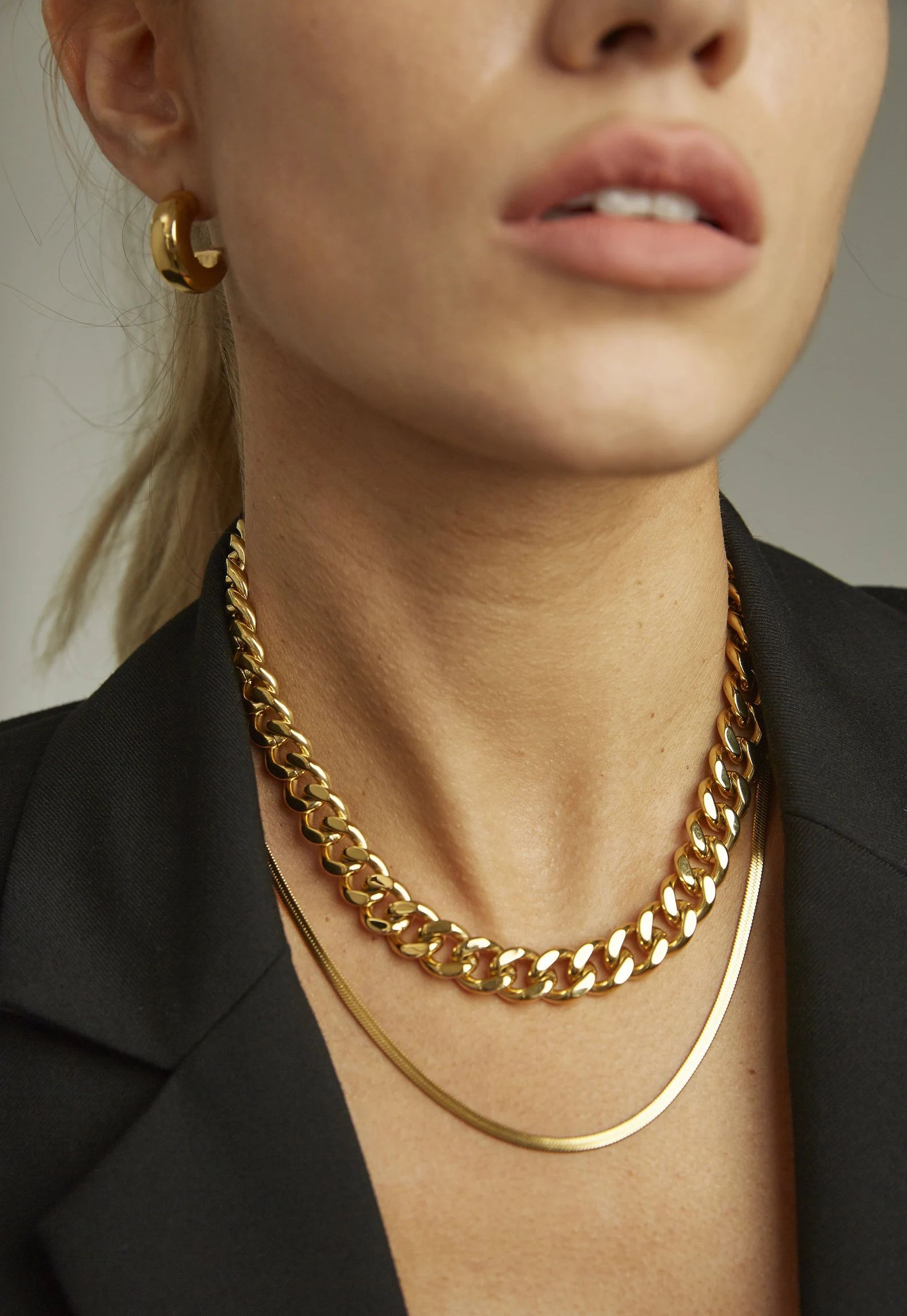 Bold Curb Chain, Chunky Chain Choker, Link Chain Necklace, Gold Chunky Necklace, Gold Chain Choke... | Etsy (CAD)