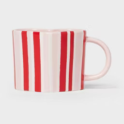 15 fl oz Stoneware Heart Handle Mug - Spritz™ | Target