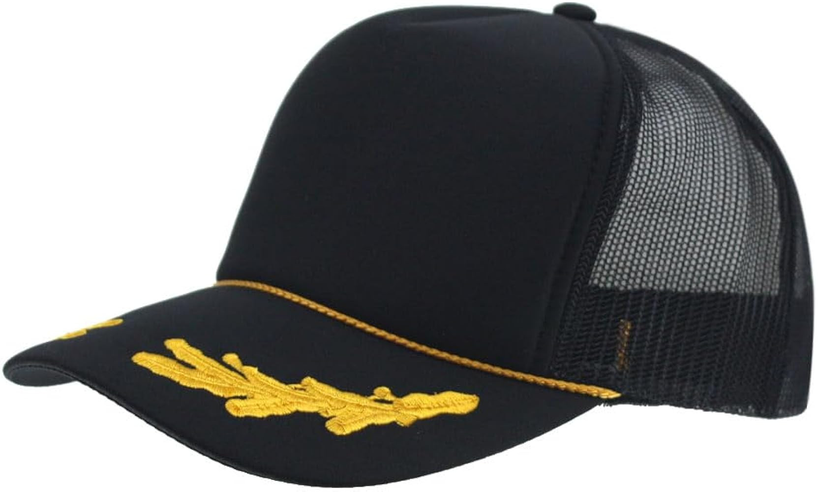 High Crown Foam Mesh Trucker Hat Baseball Cap Camouflage Oak Leaves Captain | Amazon (US)